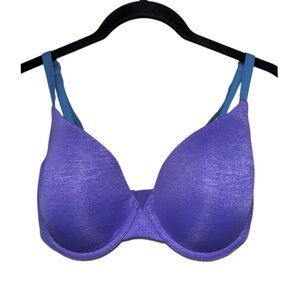 Victoria's Secret Uplift Semi-Demi T-shirt bra purple heathered women's 32DDD